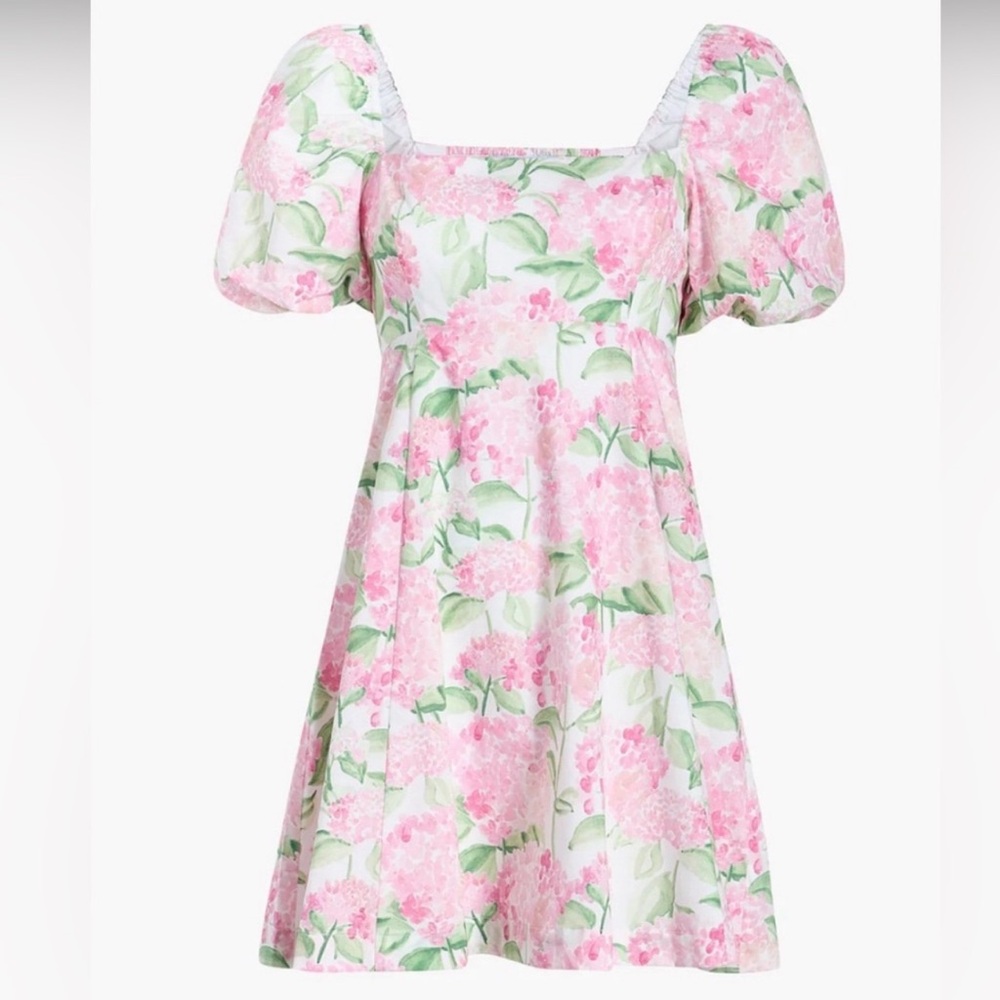 ISO Hill House Home Matilda Mini Dress in Pink Hydrangea Size XS